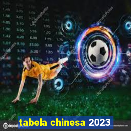 tabela chinesa 2023